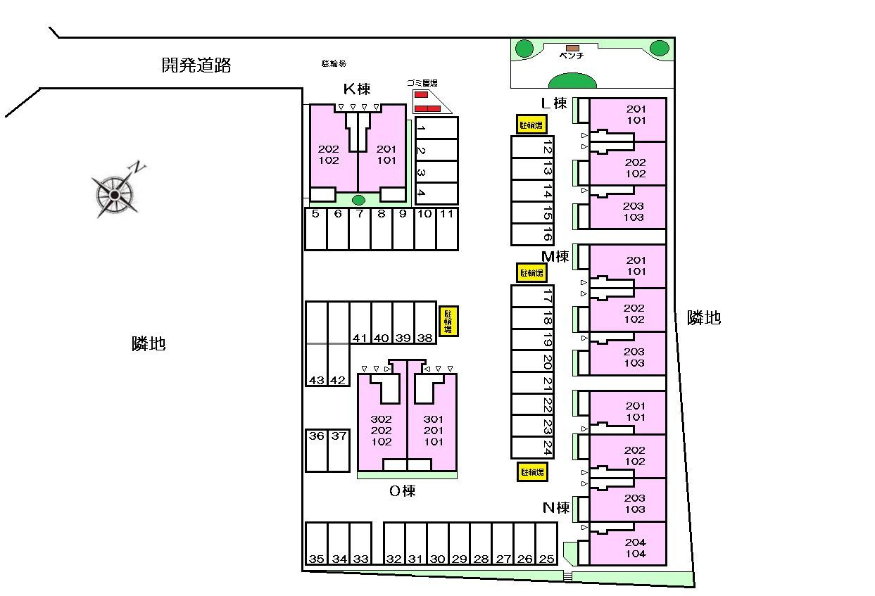 サンリットガーデンKの区画図