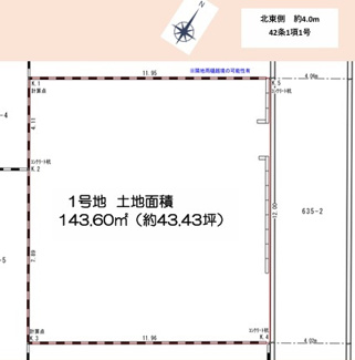 【土地図】 | 川越市吉田　建築条件なし売地　東武東上線『霞ヶ関駅』徒歩13分　【上戸小学区】