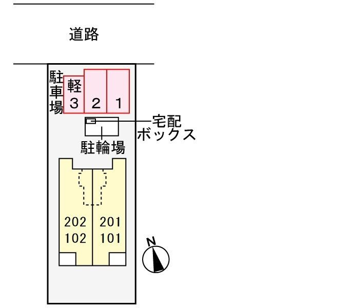 セレーノ東栄の駐車場|駐車場です