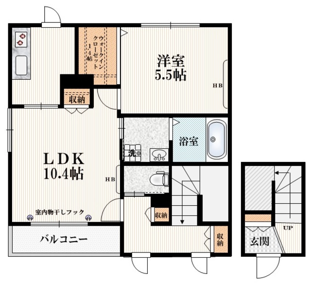 ブラン・ポルテの間取り|★２階角部屋３面採光★明るいお部屋です！