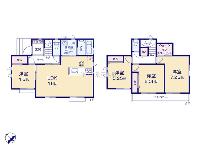 《仲介手数料無料》岩槻区大字平林寺1524新築一戸建てハートフルタウンの間取り
