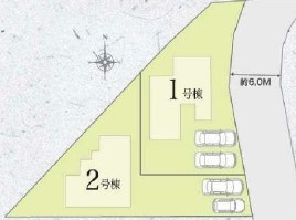 生駒市仲之町　第1期　1号棟の区画図