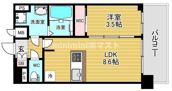 プレサンス大正エミナンスの間取り