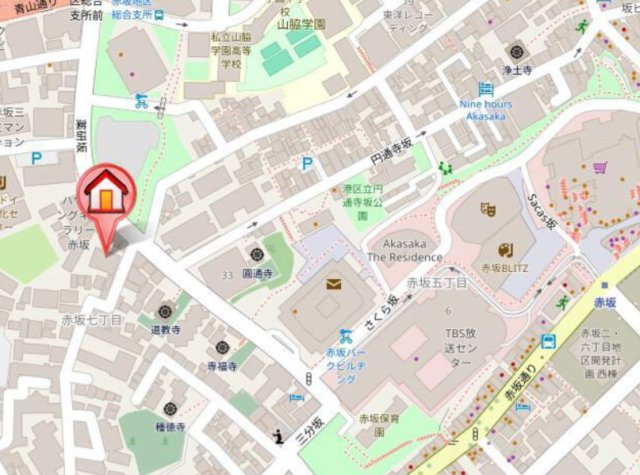 レジディア赤坂の地図
