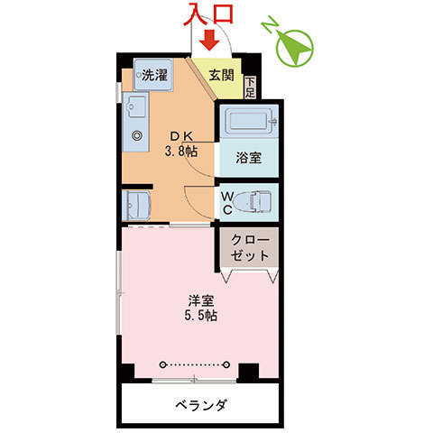 医大前Kコーポの間取り