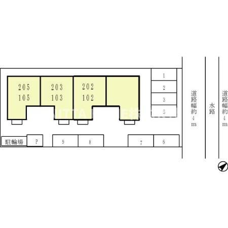 グリーンパーク土師の区画図|平面図です□