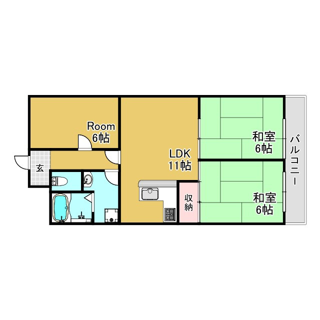 神戸市長田区長田天神町４丁目の賃貸マンションの間取り