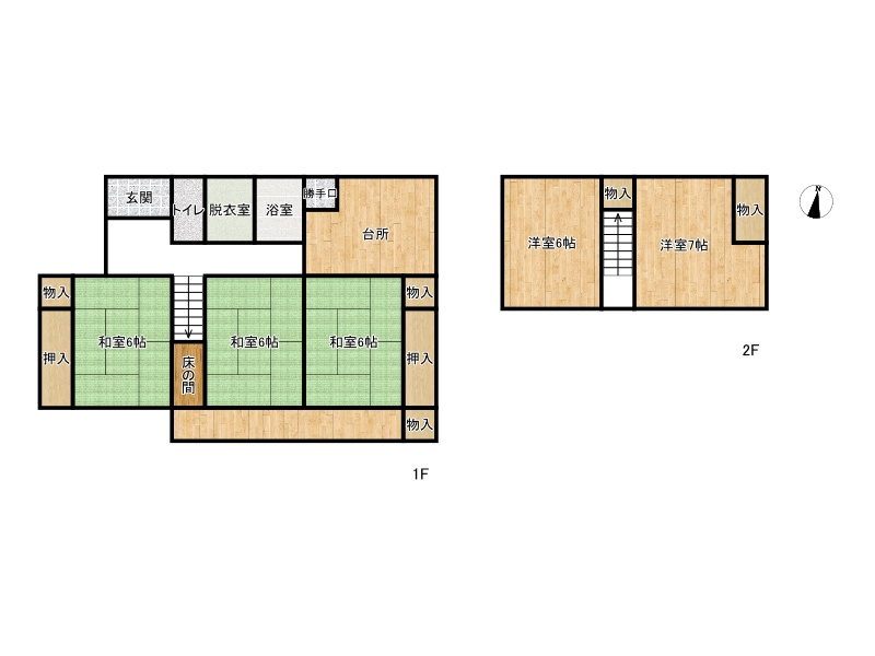 姫路市苫編/中古戸建の間取り