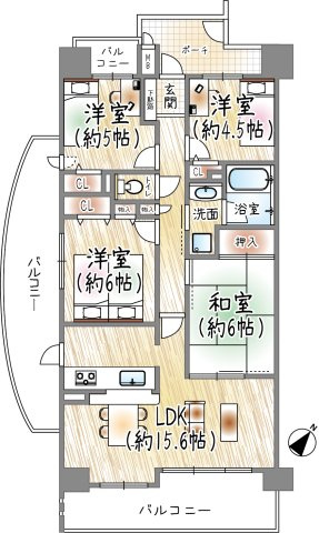 コート甲子園南四番館の間取り|間取り
