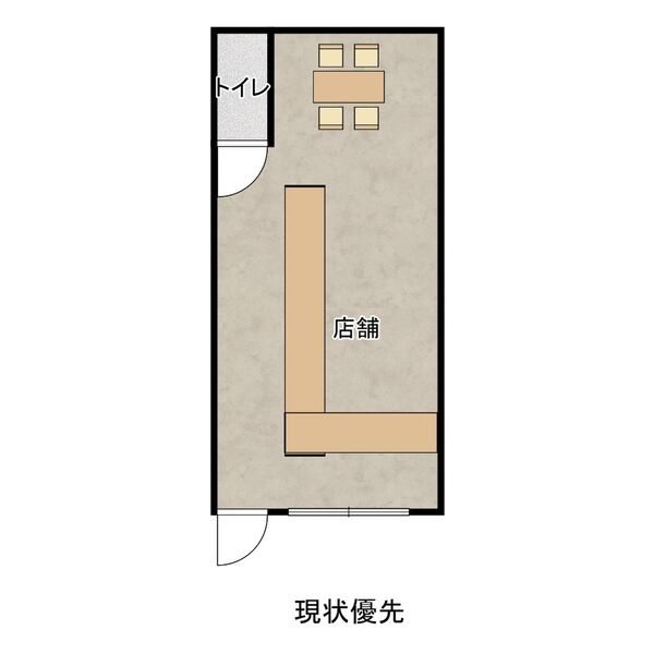 大阪市西区土佐堀１丁目の店舗一部の間取り