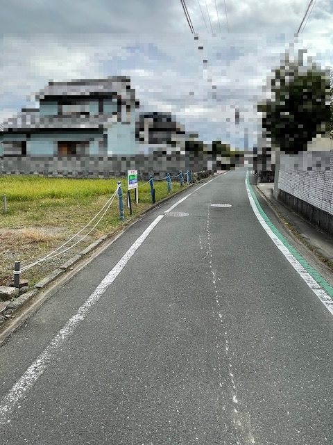 売地　豊川市伊奈町古当48-1，48-3の前面道路含む現地写真|前面道路