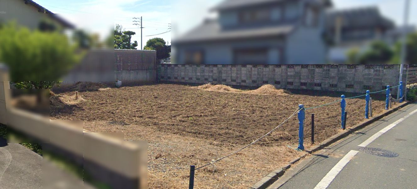 売地　豊川市伊奈町古当48-1，48-3の前面道路含む現地写真|フードオアシスあつみまで徒歩3分
