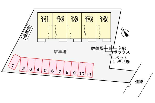 ラメゾン　ソラーナ　　刈谷市近郊の賃貸はクラスホーム刈谷店の駐車場