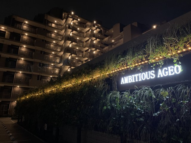 アンビシャス上尾の外観|夜の外観も高級感があります！