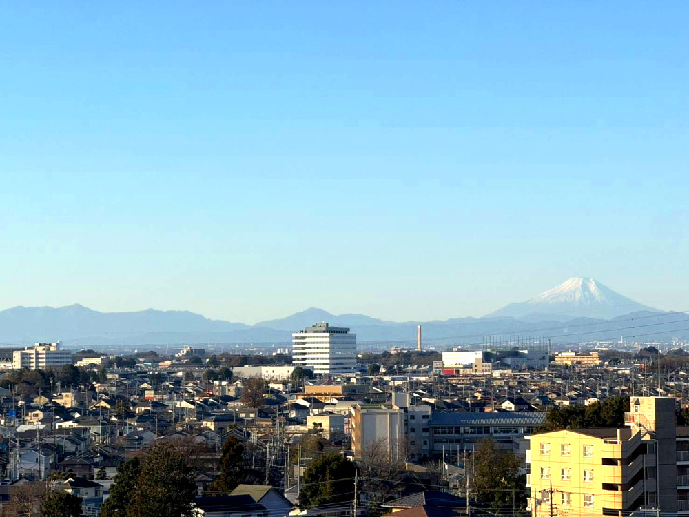 アンビシャス上尾の展望|晴れているときの富士山も綺麗ですね♪