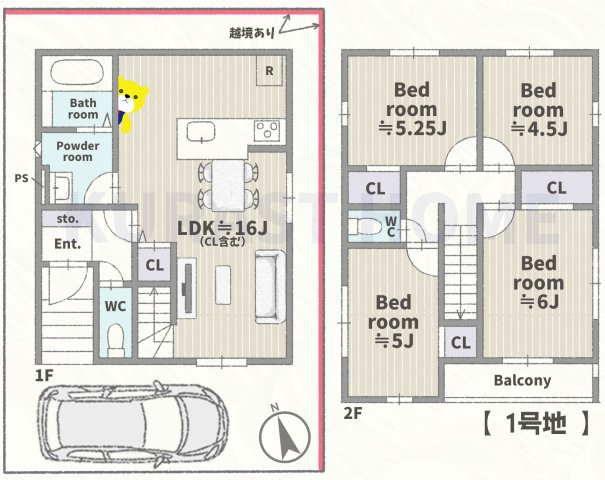 京都市西京区大枝沓掛町　新築戸建の地図