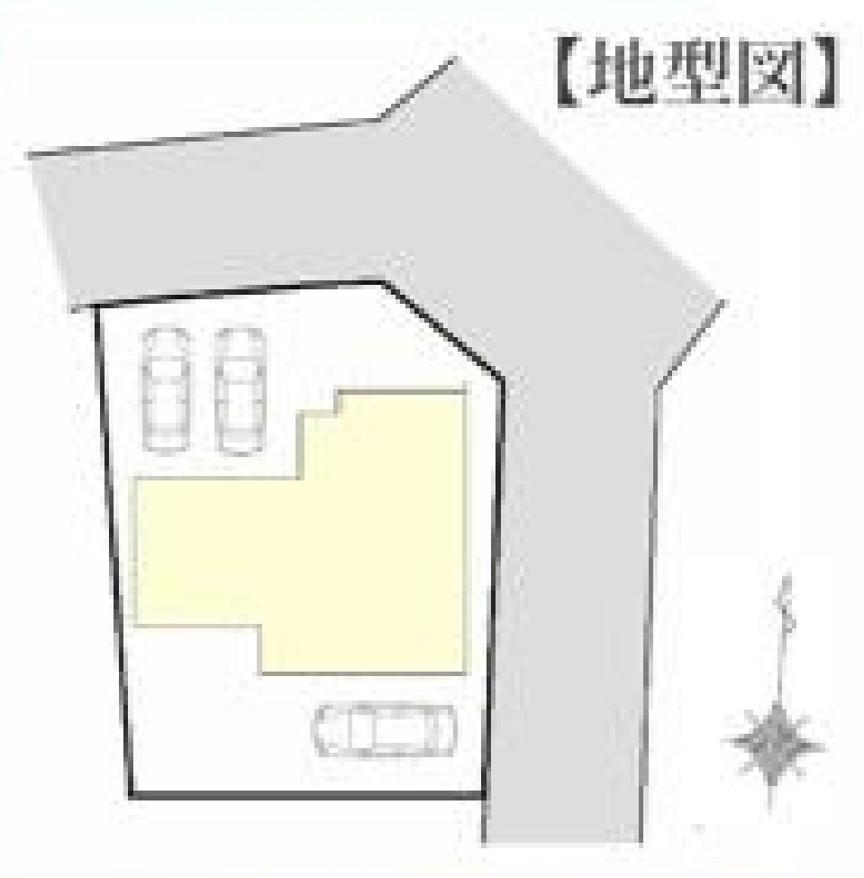 横浜市青葉区奈良町 新築戸建て【仲介手数料無料】カースペース3台の区画図