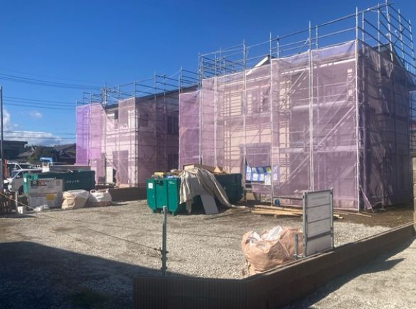 リーブルガーデンS第1堀越　1号棟の外観|現在工事中です。年内完成予定です！開放的な立地で敷地面積も広くゆったりしています。
お気軽にお問合せ下さい。