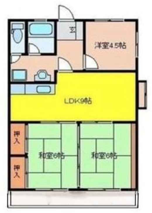 グランドール執行【10.000円キャッシュバック対象物件】の間取り