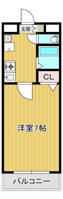 熊本市東区長嶺南４丁目の賃貸マンションの間取り