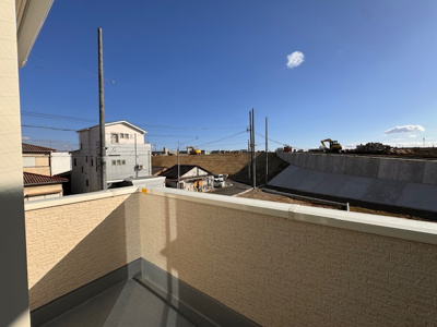 【バルコニー】 | LiveleGarden北区楠味鋺《仲介手数料無料》 | 新築戸建の事はマックバリュで住まい相談へお任せください。