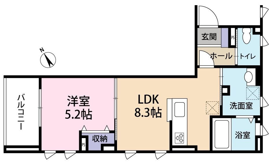 ビューノ別府の間取り