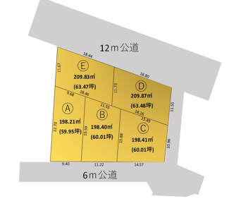 【土地図】 | 【JINSEI】～JNセレクトタウン陣場～　建築条件なしの分譲地