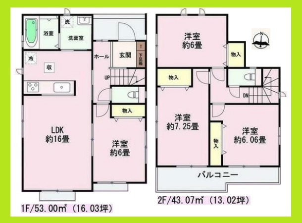 北名古屋市片場白山の新築一戸建の間取り|◇Ｂ号棟・間取り◇