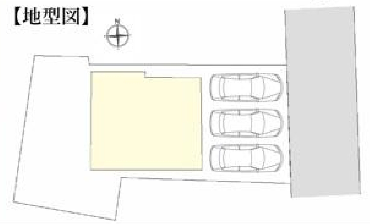 横浜市保土ヶ谷区鎌谷町 新築戸建て【仲介手数料無料】カースペース3台の区画図