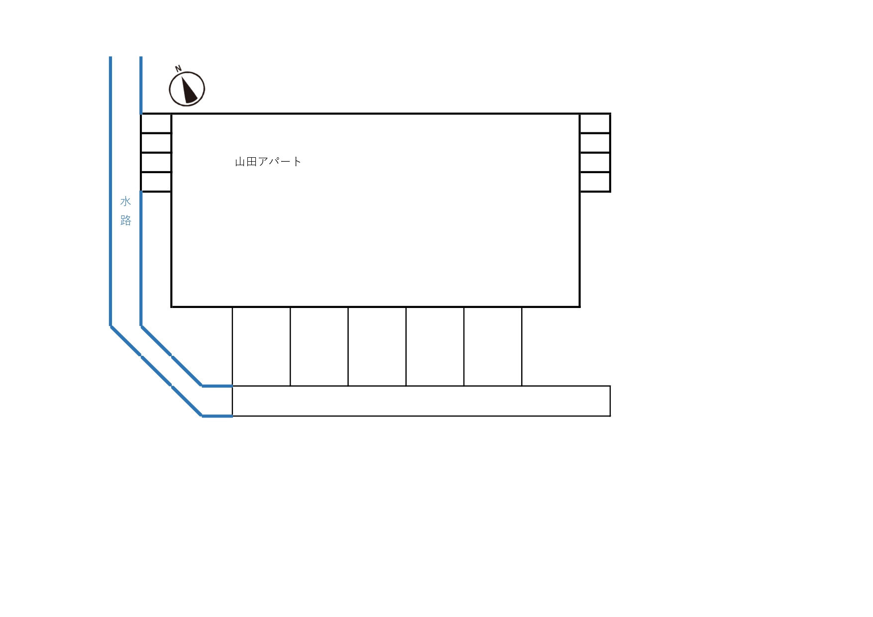 山田アパートの区画図
