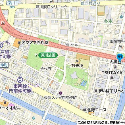 レジデンス門前仲町の地図