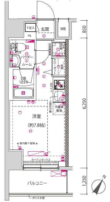 クラリッサ横浜シエルの間取り