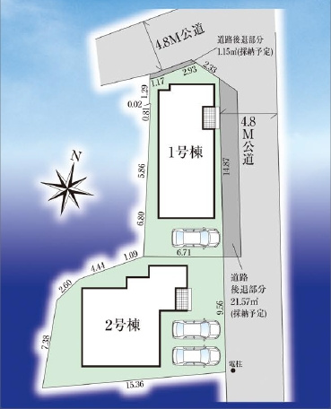 【区画図】 | 富士見市山室8期　全2棟　1号棟 | 1号棟