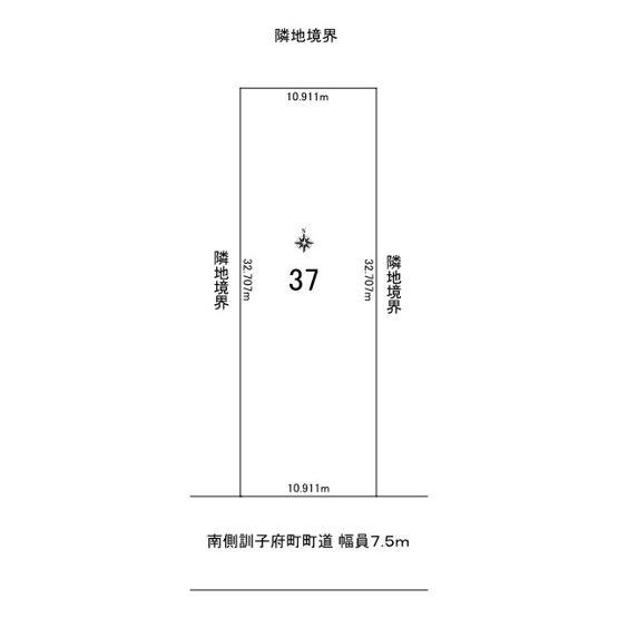 【土地図】 | 常呂郡訓子府町若富町３７番地　古家付き売地