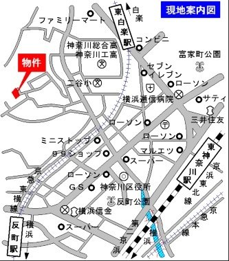 ビューハイツ二本榎の地図|案内図