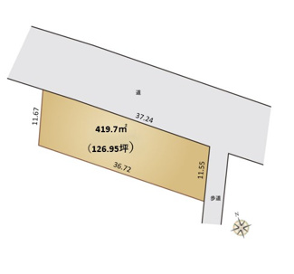 【土地図】 | 【JINSEI】つくば市陣場事業用地　住宅・AP・事務所等にも多用途対応！