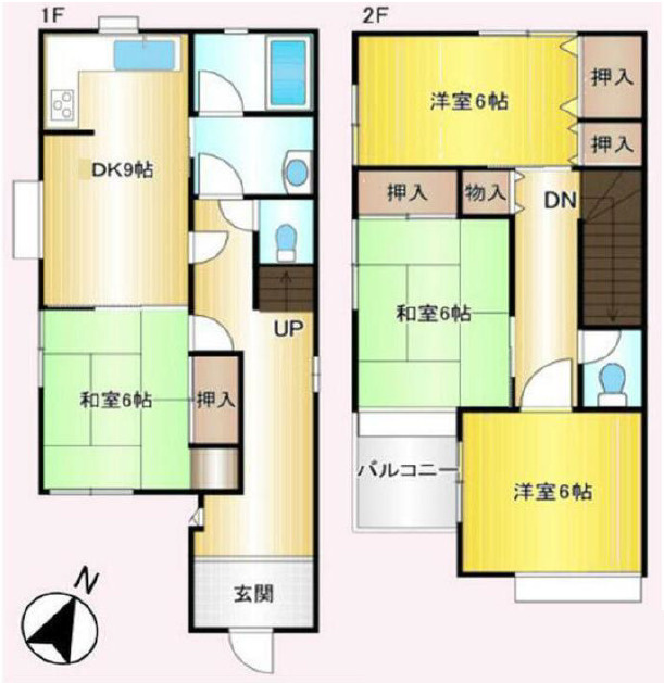 中古戸建 狭山市水野の間取り