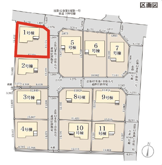 【区画図】 | 富岡市下高瀬　全11棟