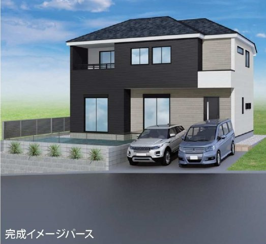【横浜市旭区中白根1丁目10-2新築戸建て】★仲介手数料無料★（白根小学校・白根北中学校）の外観パース