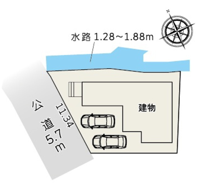 御殿場市二枚橋　全１棟　新築戸建の区画図