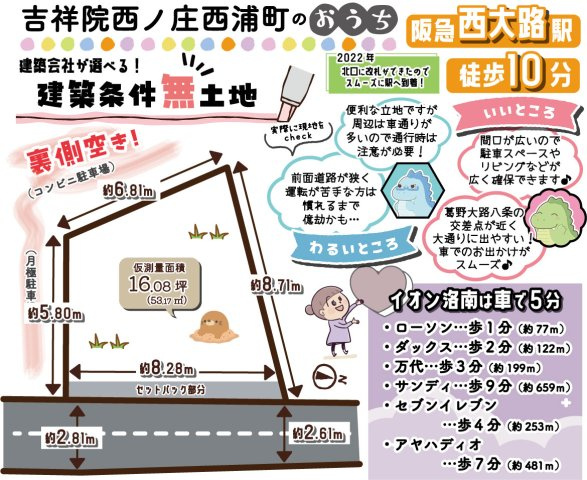 吉祥院西ノ庄西浦町　条件無土地