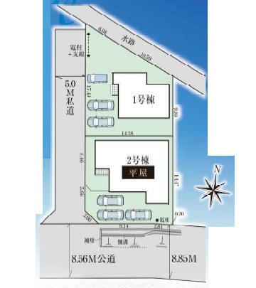 【区画図】 | 小川町小川　全2棟　1号棟 | 1号棟