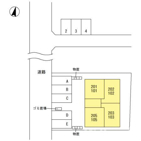 HIGASHISHIRO PARK HOUSEの区画図