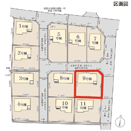 【区画図】 | 富岡市下高瀬　全11棟