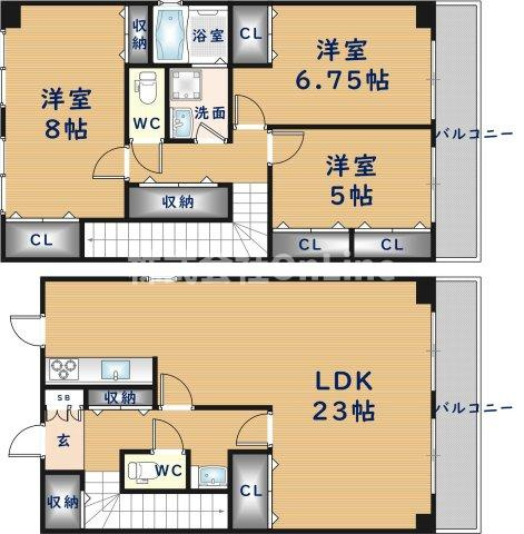 【間取り】 | ガーデンハイツ加美C棟