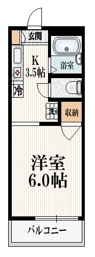 ヴェルディ下石神井の間取り|★日当り良好／バストイレ別★