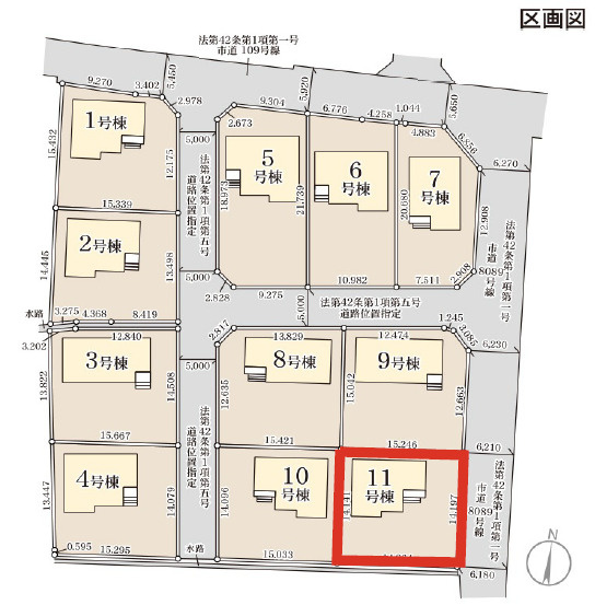 【区画図】 | 富岡市下高瀬　全11棟