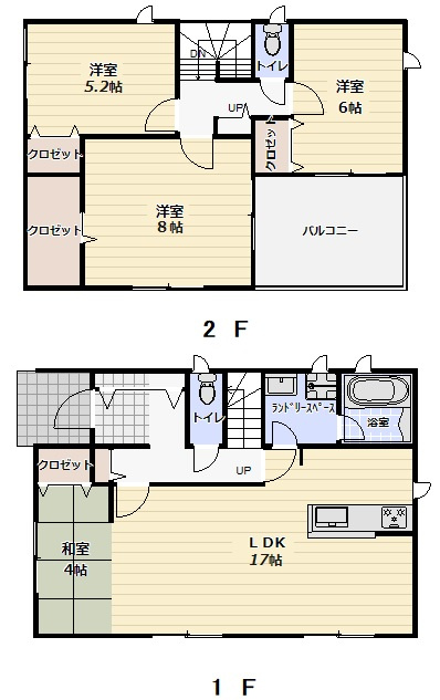 米子市彦名町新築分譲住宅の間取り|全国展開の建売会社の設計になります。動線など大切なところをギュッとまとめられた設計になります。