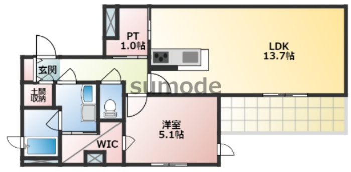 サニーコートNorthの間取り
