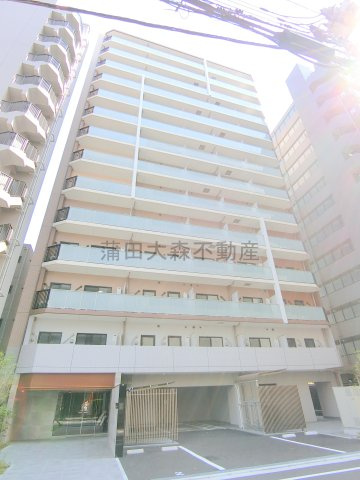 JP noie西蒲田の外観|2025年5月築　RC鉄筋コンクリート造地上14階建て総戸数59戸
東京都大田区西蒲田7丁目　東急池上線蓮沼駅近最寄り徒歩2分、JR京浜東北線蒲田駅徒歩9分